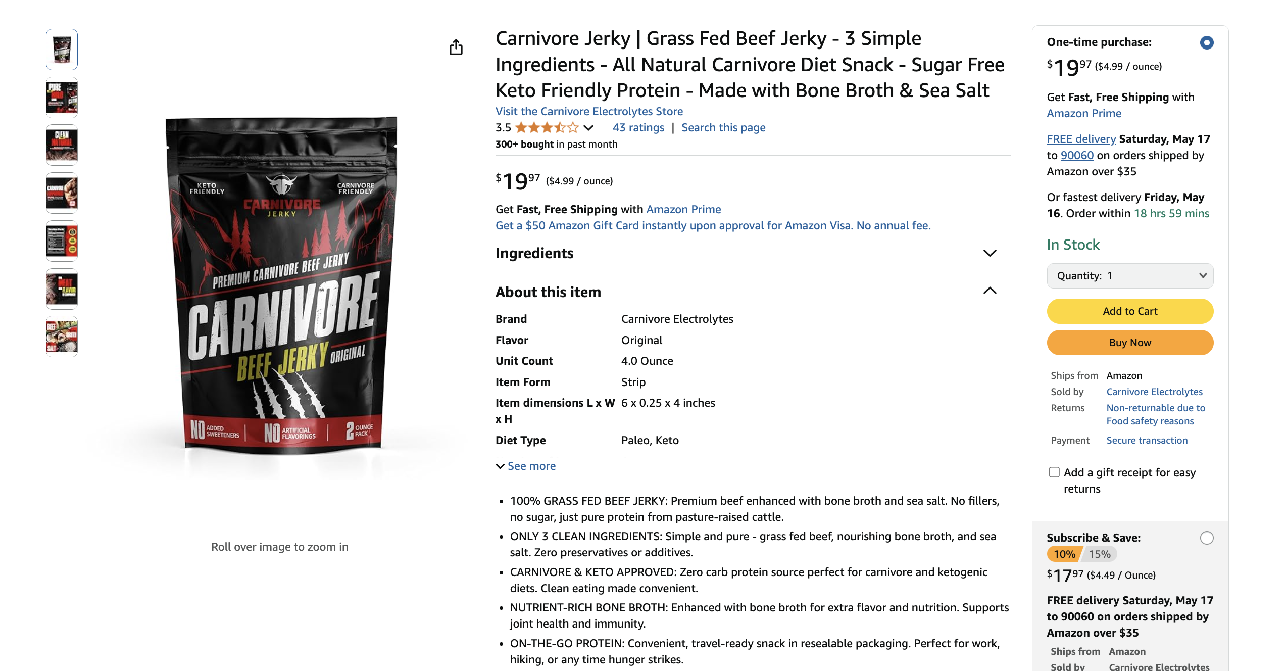 Screenshot 2025-05-12 at 8.01.21 PM Amazon FBA product - Carnivore Jerky