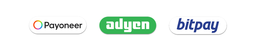 logos-5 Payment Gateway examples - Payoneer Adyen BitPay