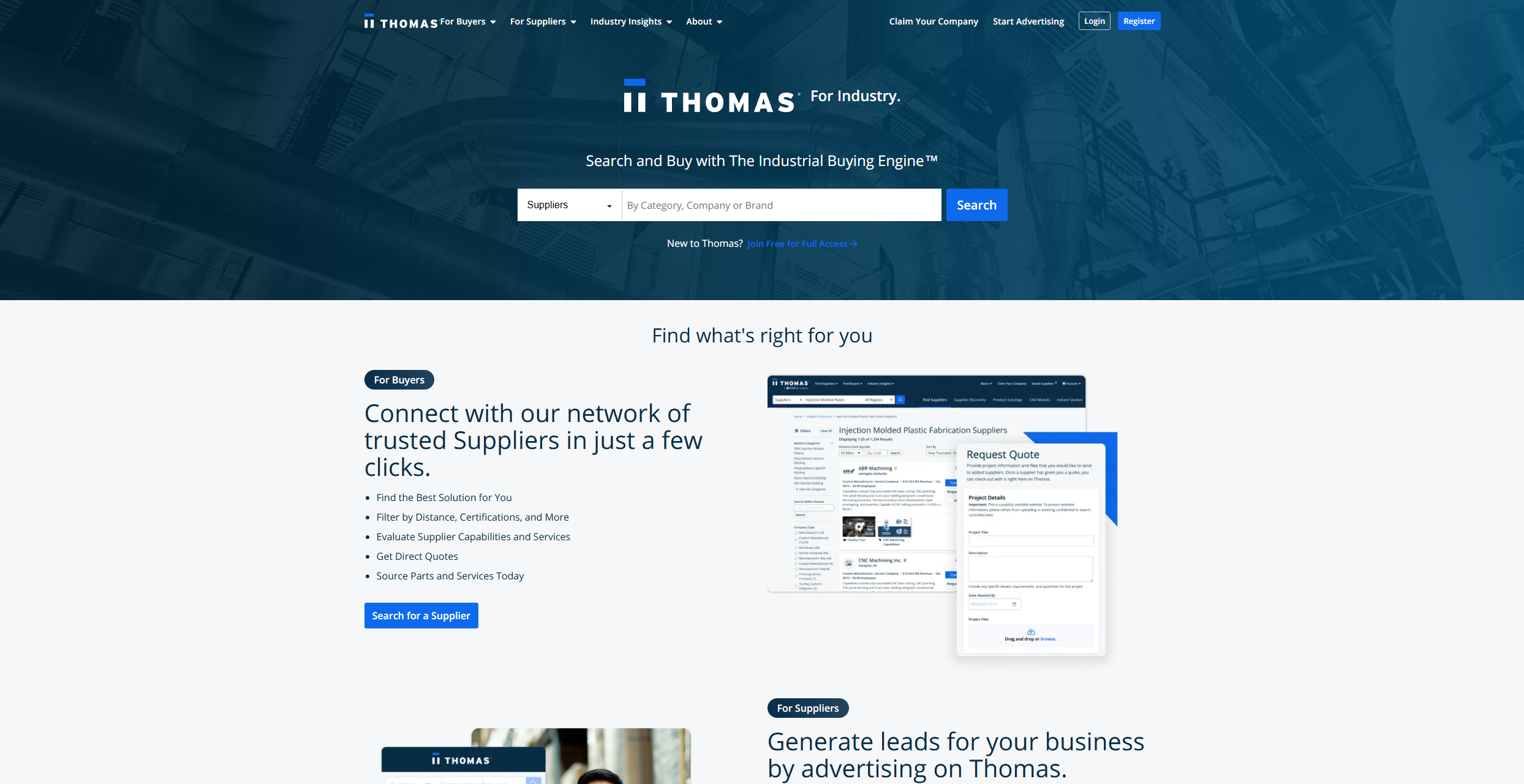 Finding US Manufacturers with ThomasNet