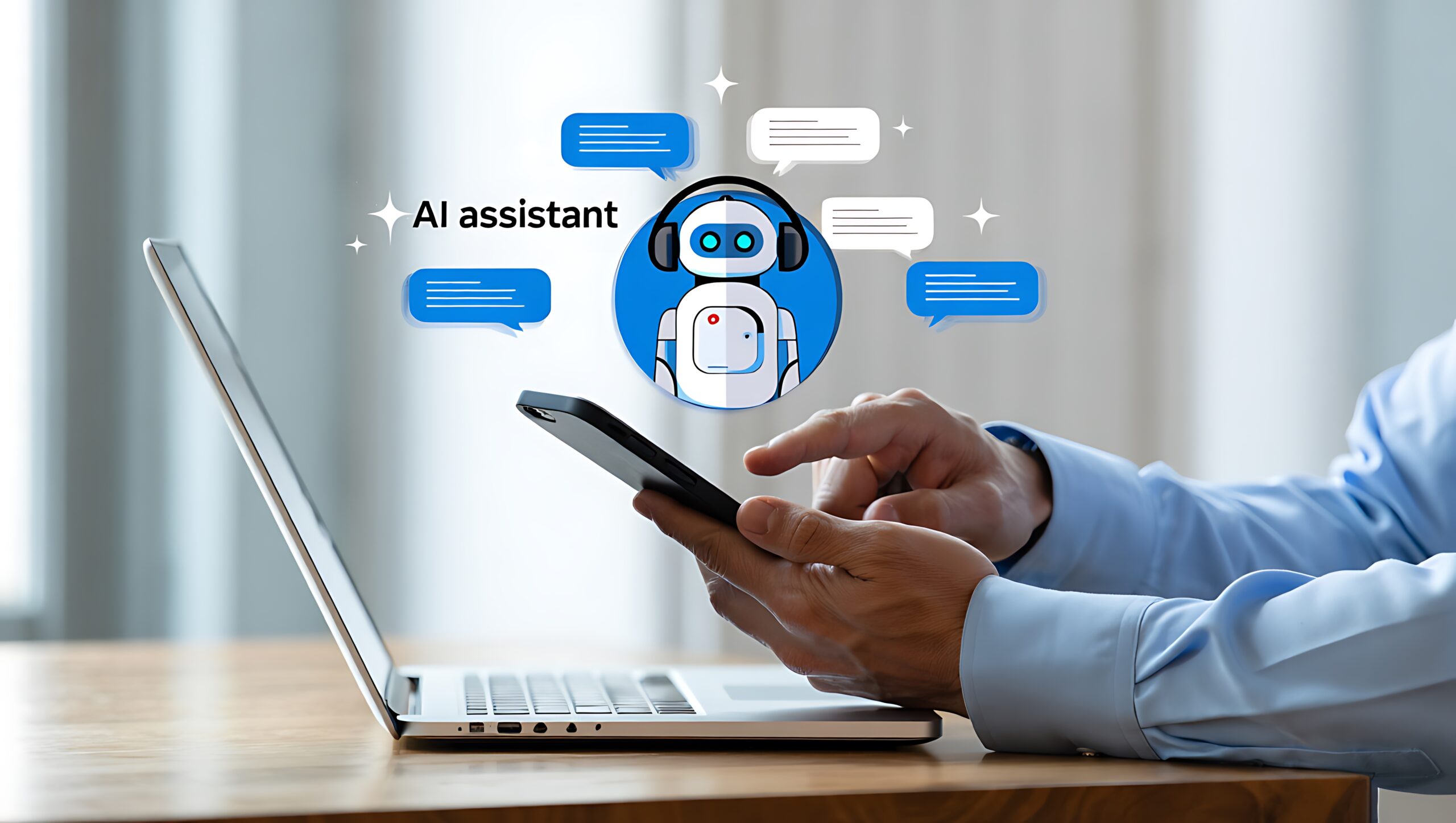 Visual diagram of AI assistant automating revenue reports, payment recovery, and competitive research simultaneously