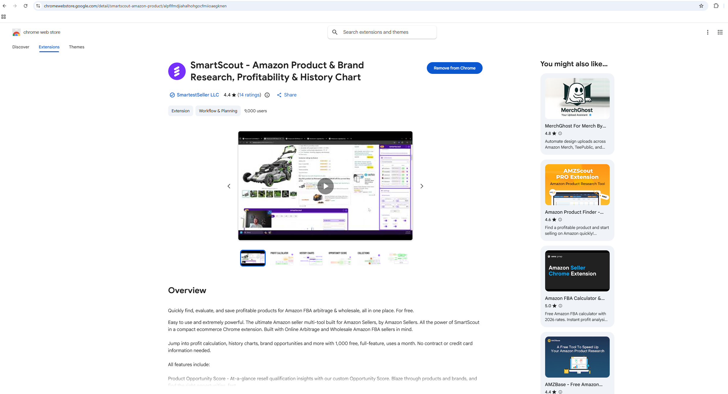 Free way to use SmartScout with Chrome Extension