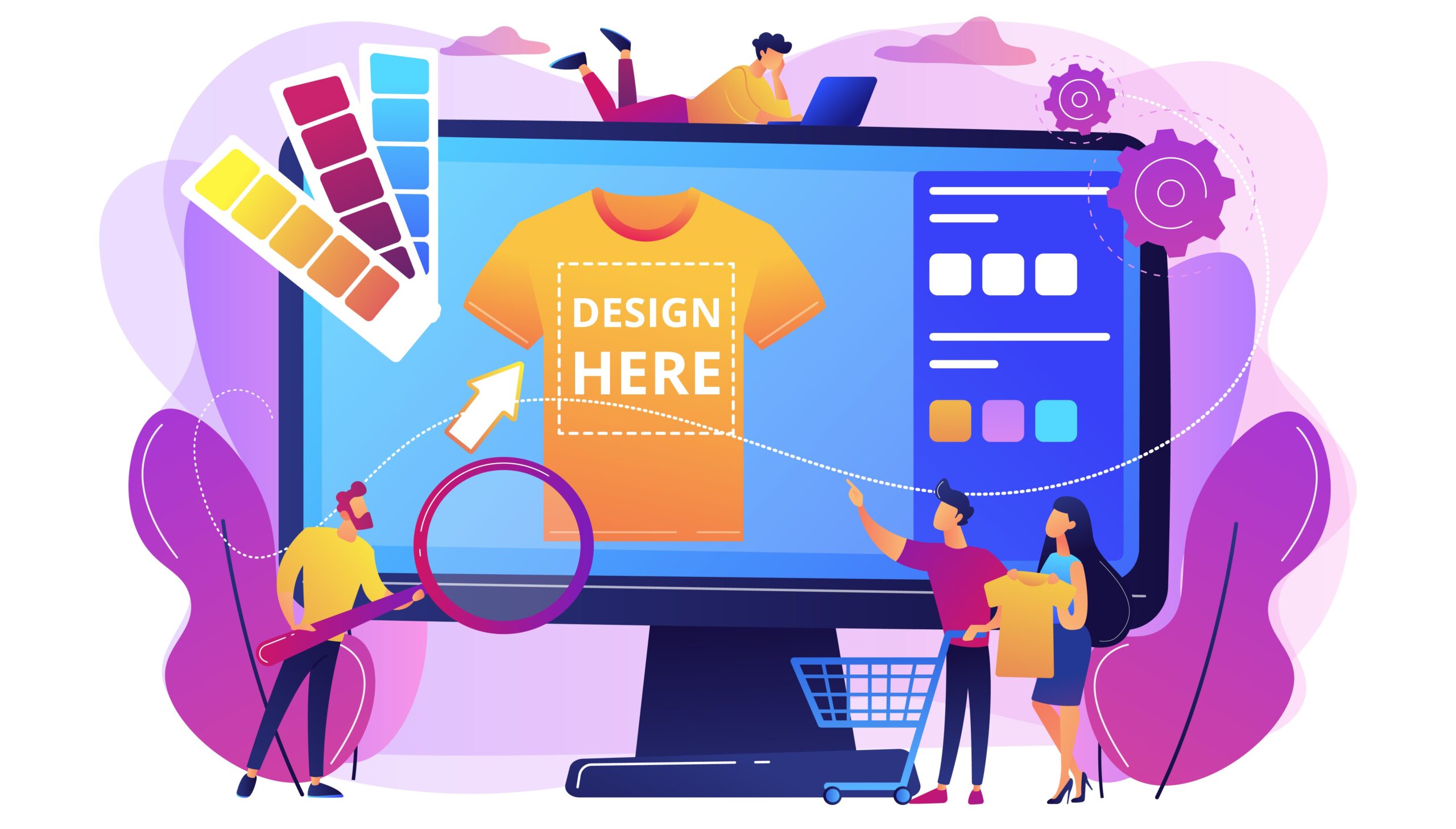A print on demand design being uploaded to a fulfillment platform. Print on demand ranks as a C tier ecommerce business model in 2026.