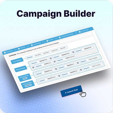 BQools's Amazon PPC Campaign Builder interface