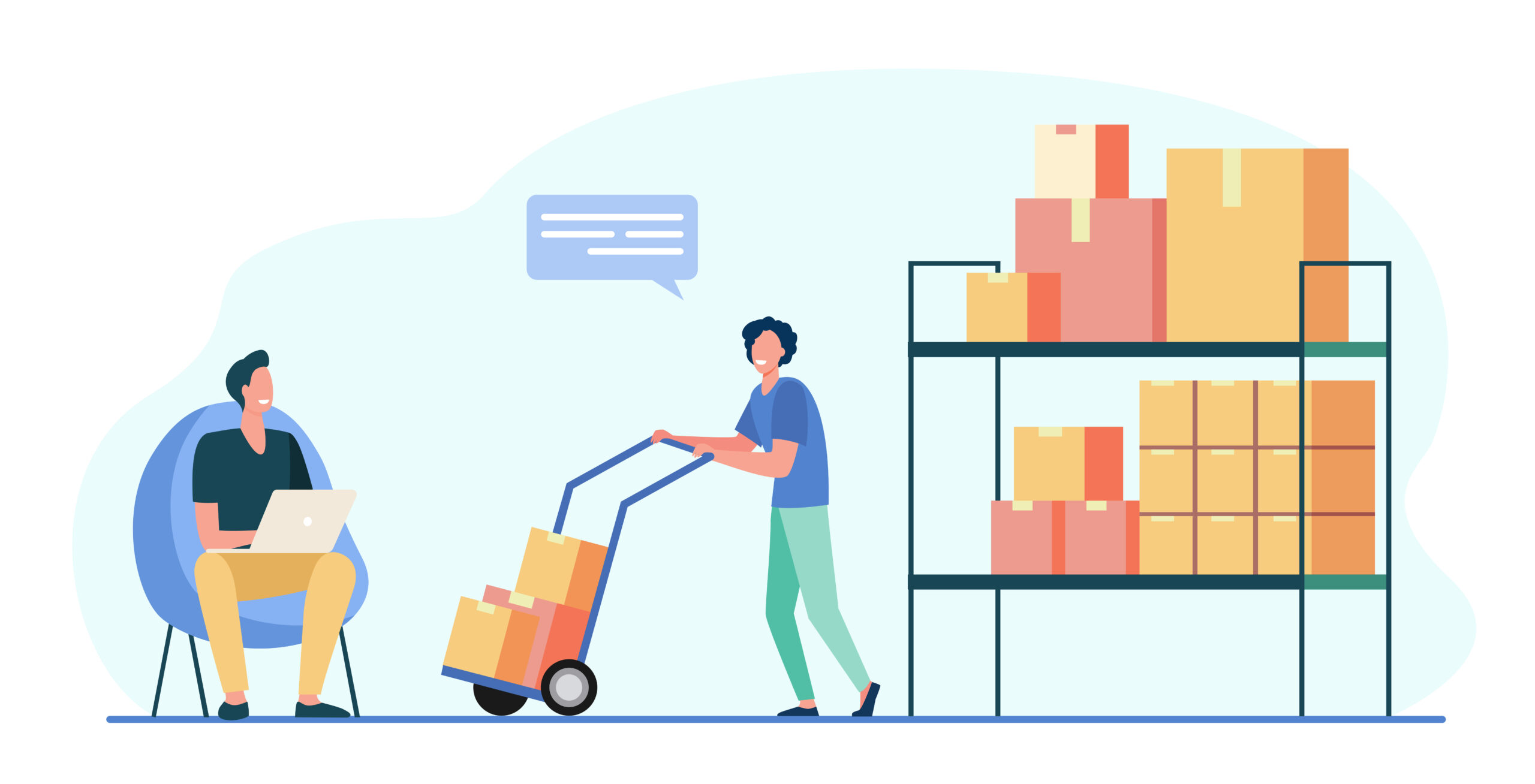 Wholesale inventory boxes stacked in a warehouse for Amazon FBA resale