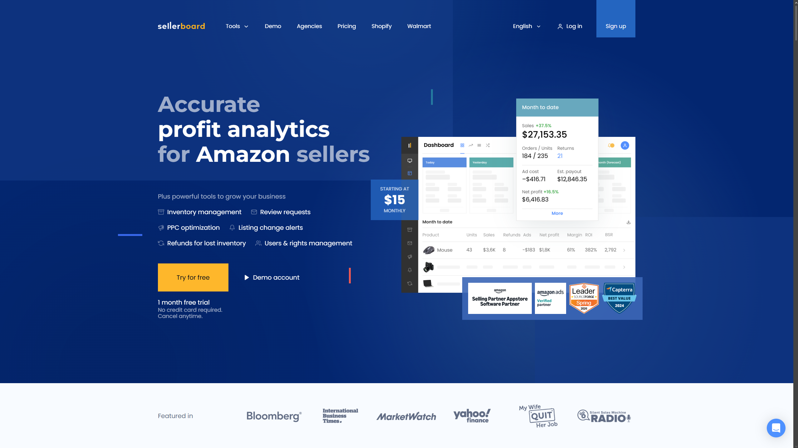 AI agent managing Amazon PPC campaigns with a single daily budget. Sellerboard smart portfolio automation for Amazon ranking