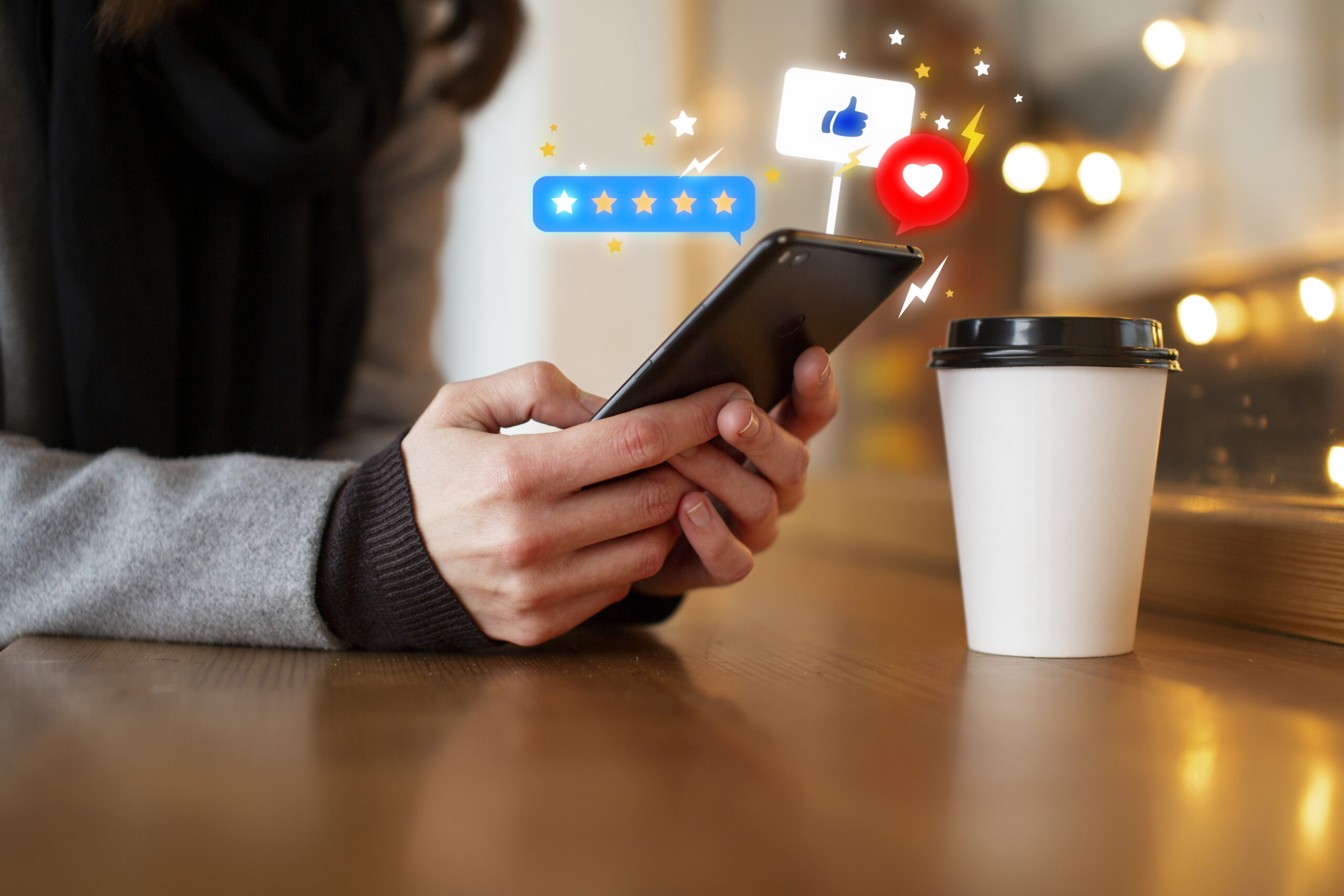 Phone screen showing a product page full of 5-star customer reviews. Positive Amazon reviews build social proof and boost conversions for FBA sellers.